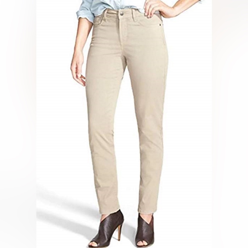 NWT NEW NYDJ Women's Samantha Slim Jeans Hayseed Skinny Stretch Beige Women’s - Picture 2 of 8